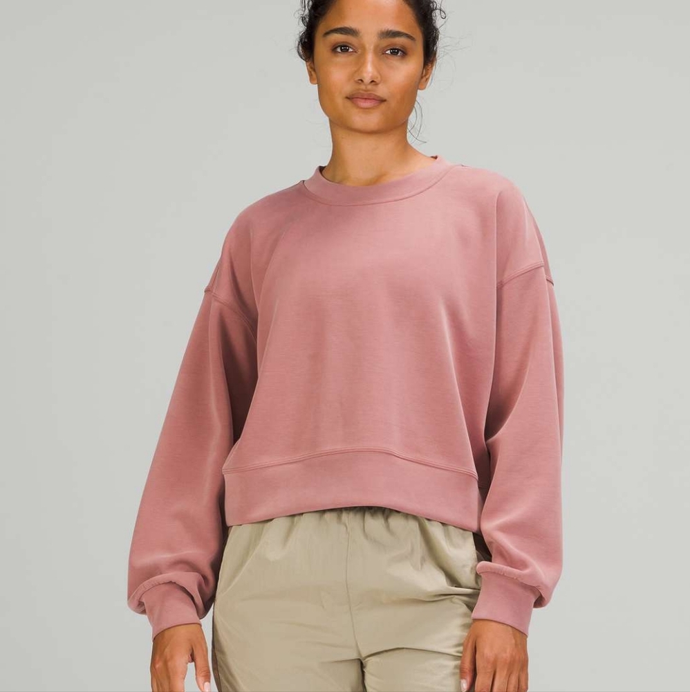 Lululemon Perfectly Oversized Crop Crew in Spiced Chai 2